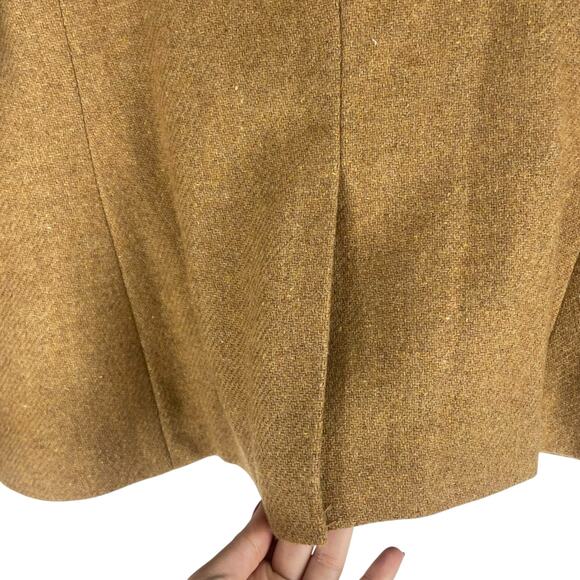 Lands' End Wool Mohair Blend 2 Button Blazer Jacket Camel Tan Size 12 - Picture 8 of 11